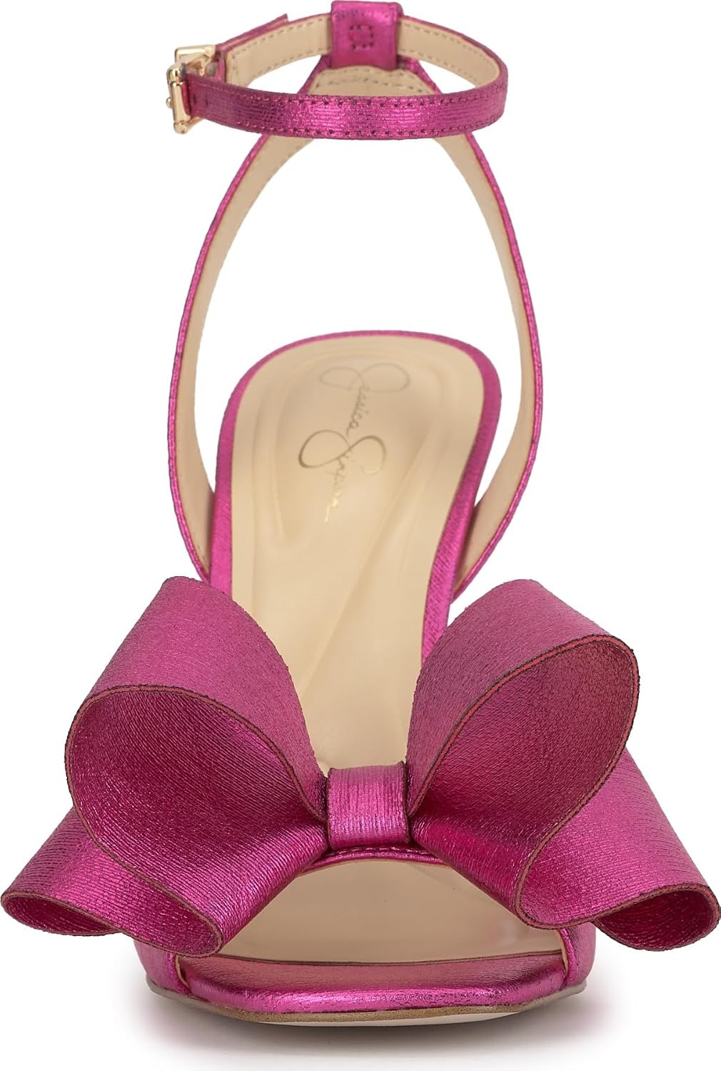image:imageJessica Simpson Womens Olivine Bow Heeled SandalBright Fuchsia