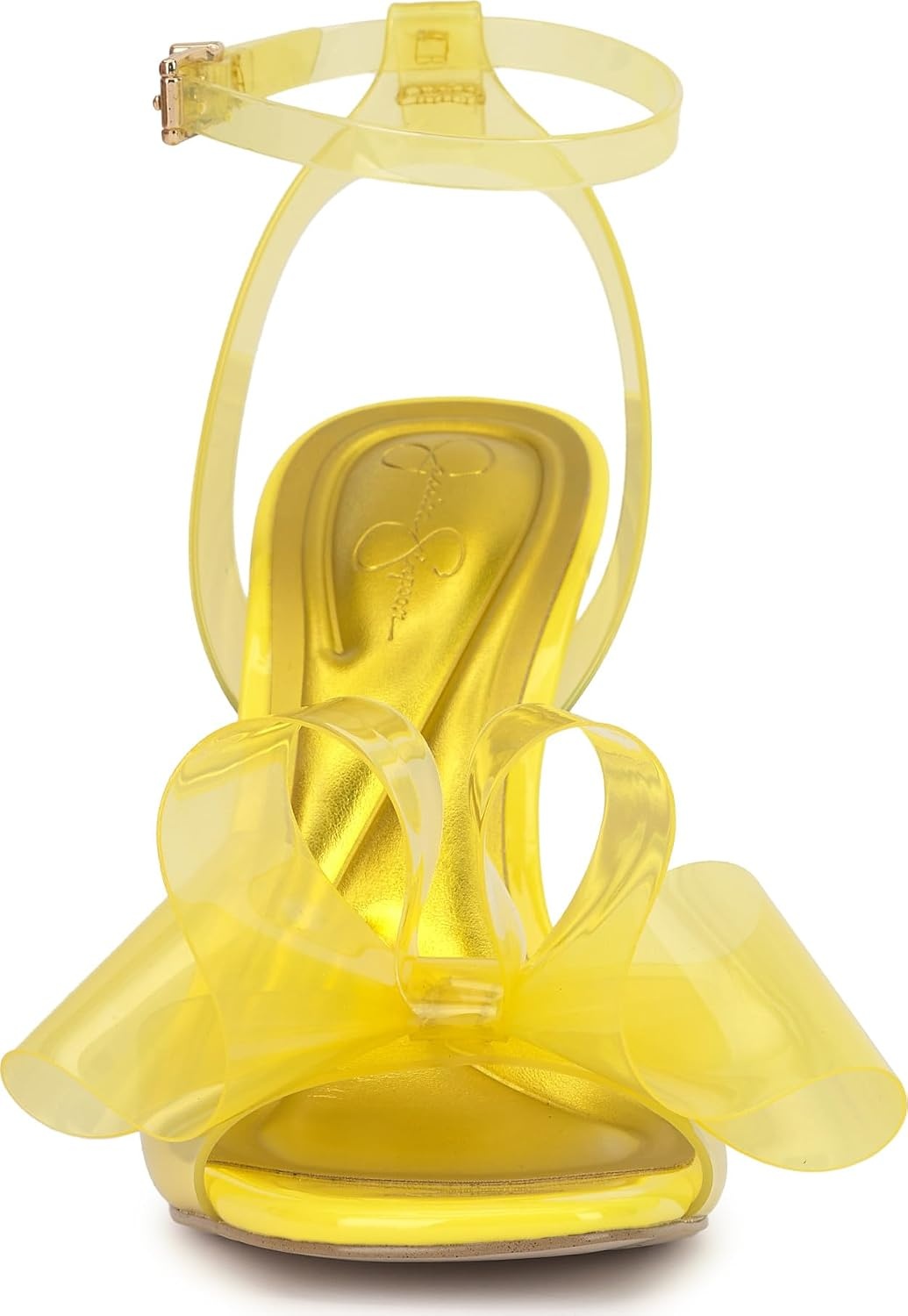 image:imageJessica Simpson Womens Olivine Bow Heeled SandalBright Yellow Tpu