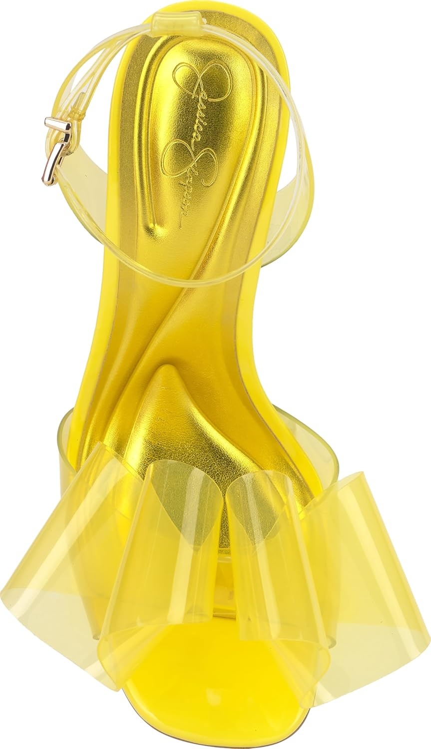 image:imageJessica Simpson Womens Olivine Bow Heeled SandalBright Yellow Tpu