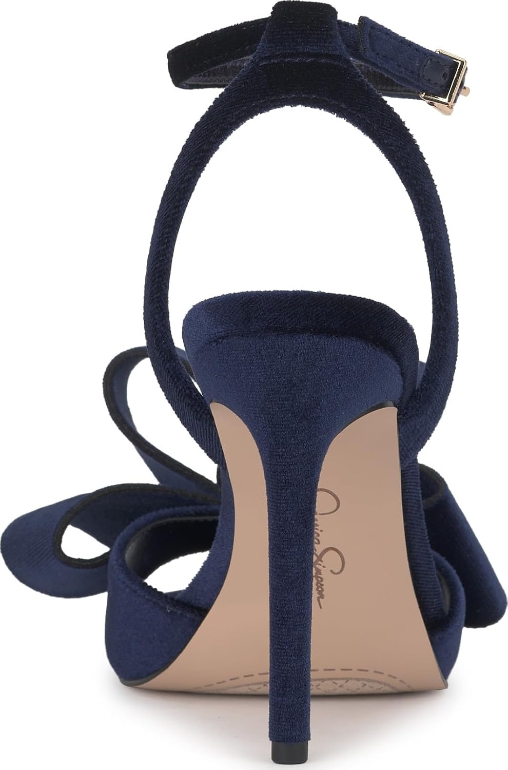 image:imageJessica Simpson Womens Olivine Bow Heeled SandalDark Night Lux Velvet