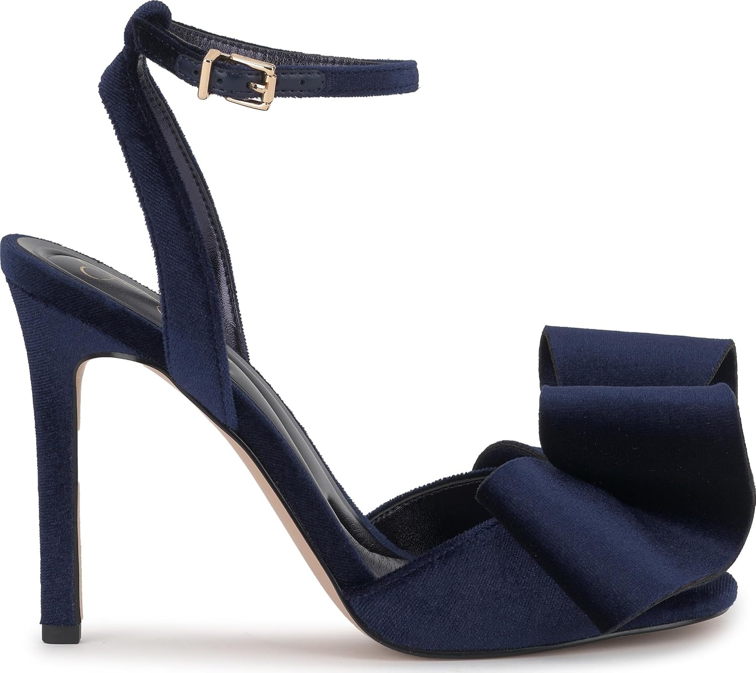 image:imageJessica Simpson Womens Olivine Bow Heeled SandalDark Night Lux Velvet