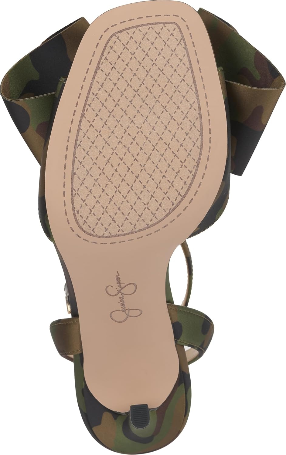 image:imageJessica Simpson Womens Olivine Bow Heeled SandalForest Camo Satin
