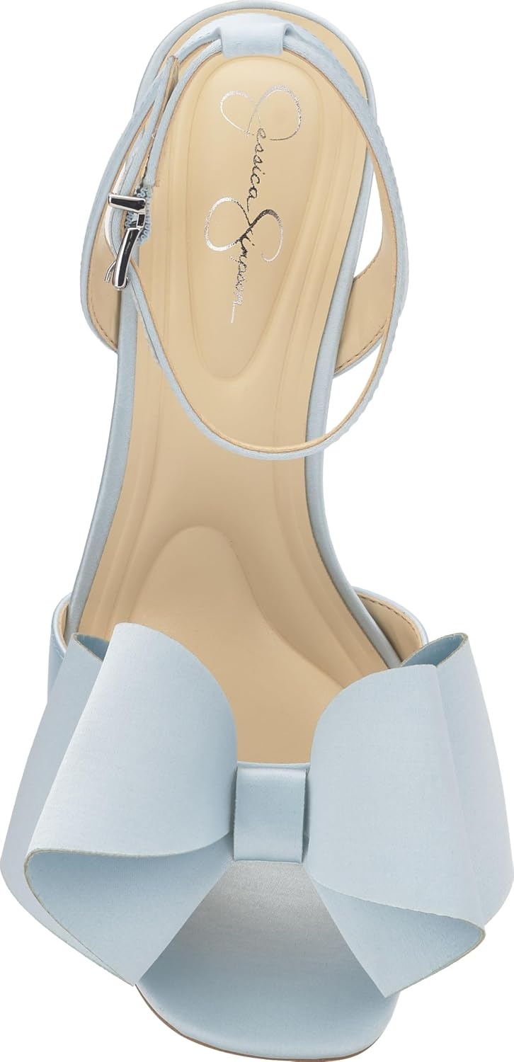 image:imageJessica Simpson Womens Olivine Bow Heeled SandalLight Blue