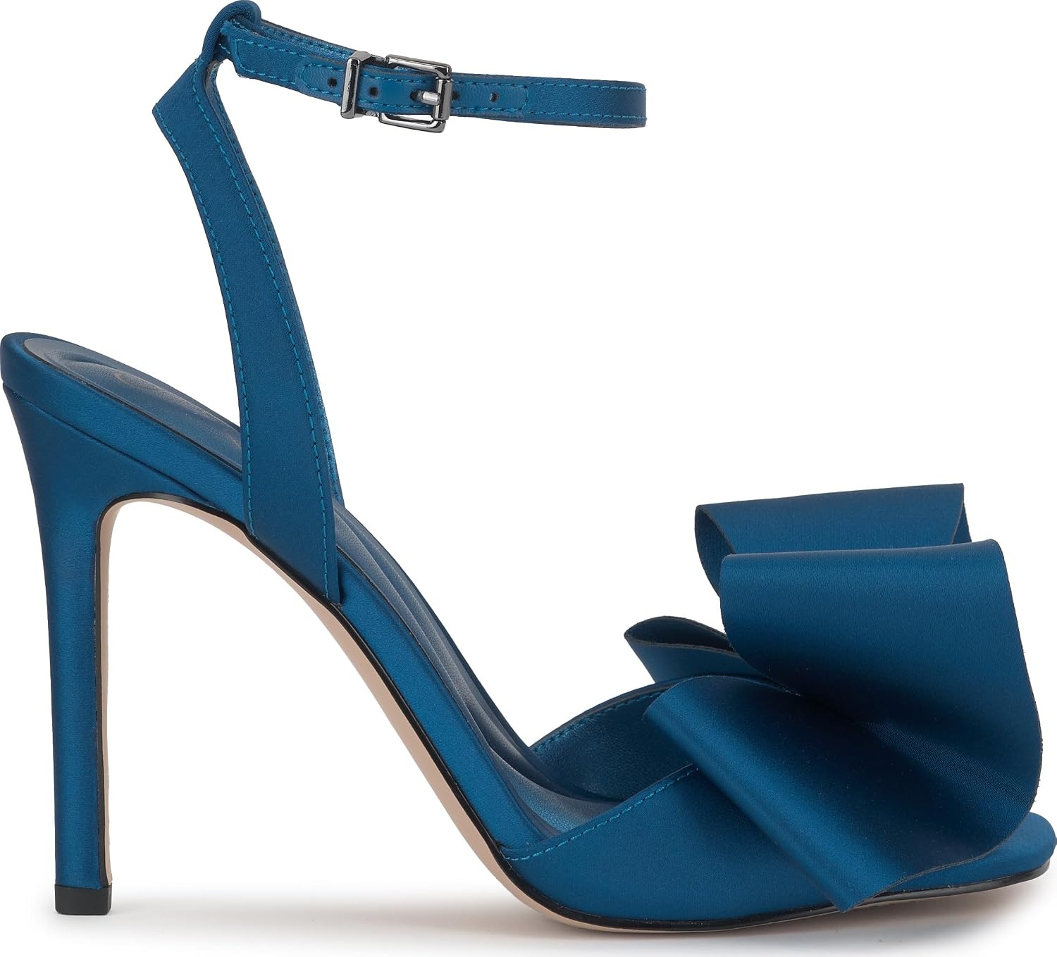 image:imageJessica Simpson Womens Olivine Bow Heeled SandalLuminous Teal Satin