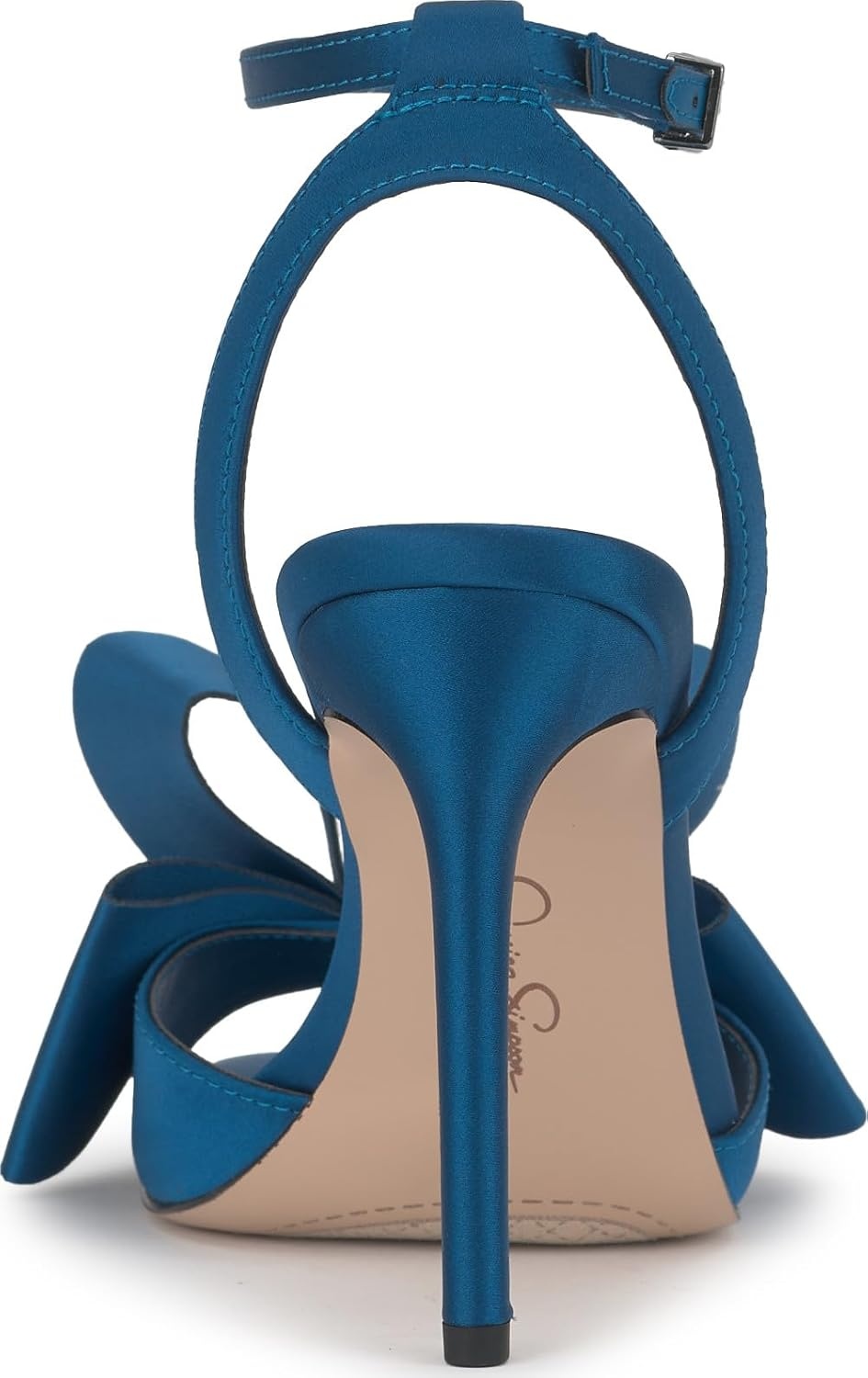 image:imageJessica Simpson Womens Olivine Bow Heeled SandalLuminous Teal Satin