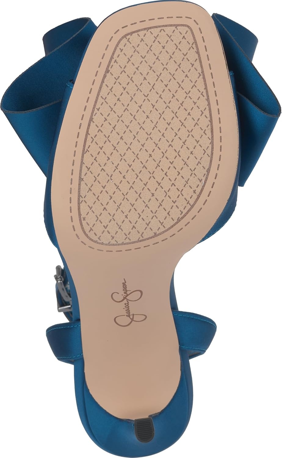 image:imageJessica Simpson Womens Olivine Bow Heeled SandalLuminous Teal Satin