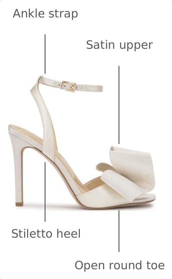 image:imageJessica Simpson Womens Olivine Bow Heeled SandalOffwhite