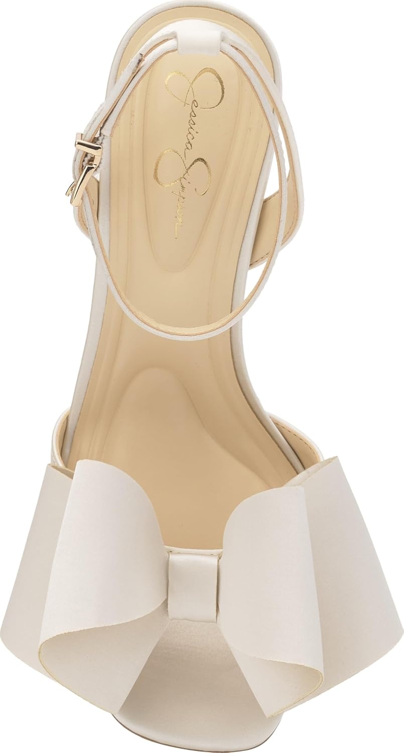 image:imageJessica Simpson Womens Olivine Bow Heeled SandalOffwhite