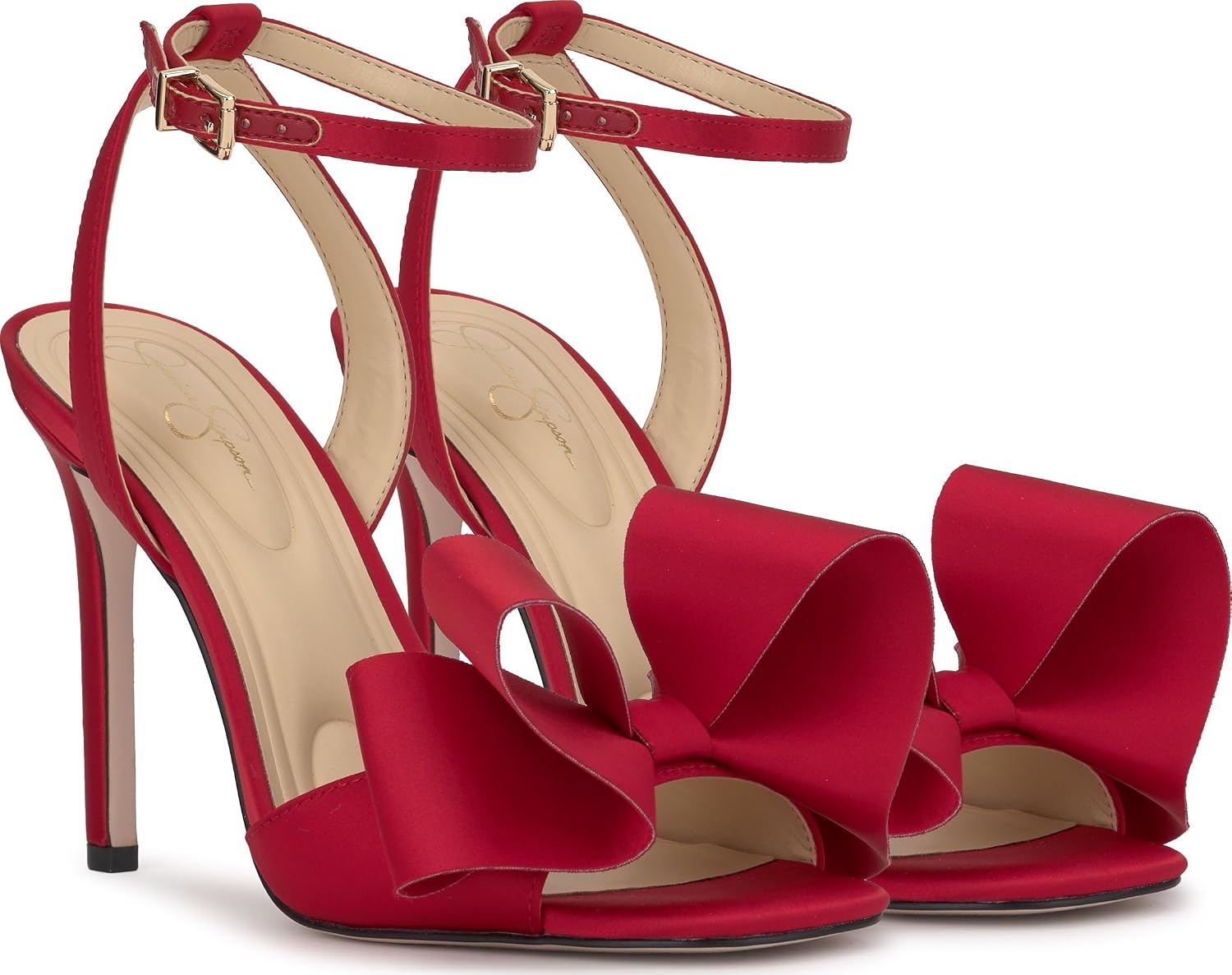image:imageJessica Simpson Womens Olivine Bow Heeled SandalRed Muse