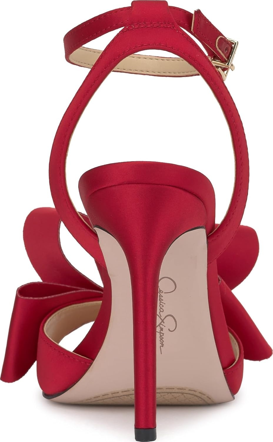 image:imageJessica Simpson Womens Olivine Bow Heeled SandalRed Muse
