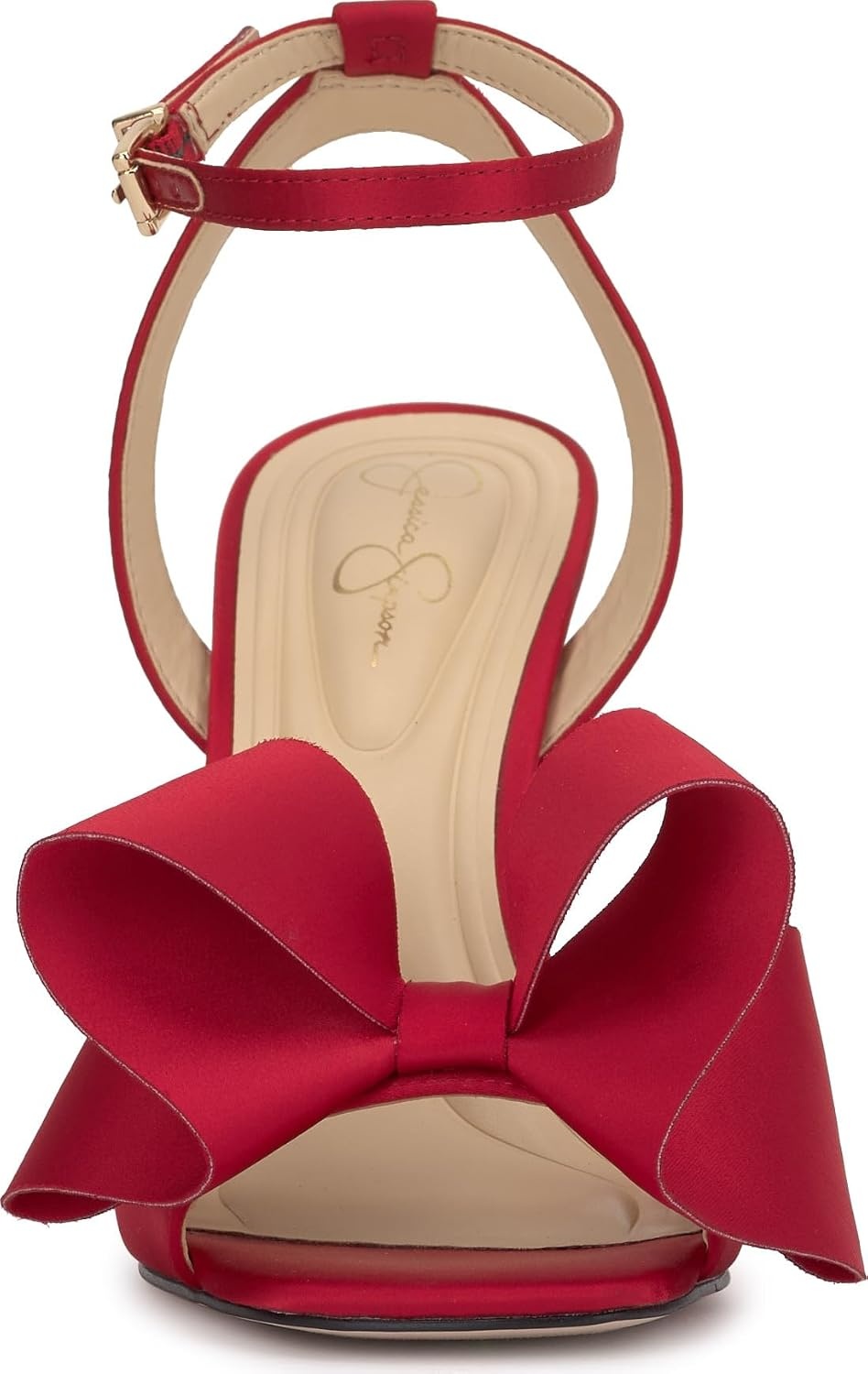 image:imageJessica Simpson Womens Olivine Bow Heeled SandalRed Muse