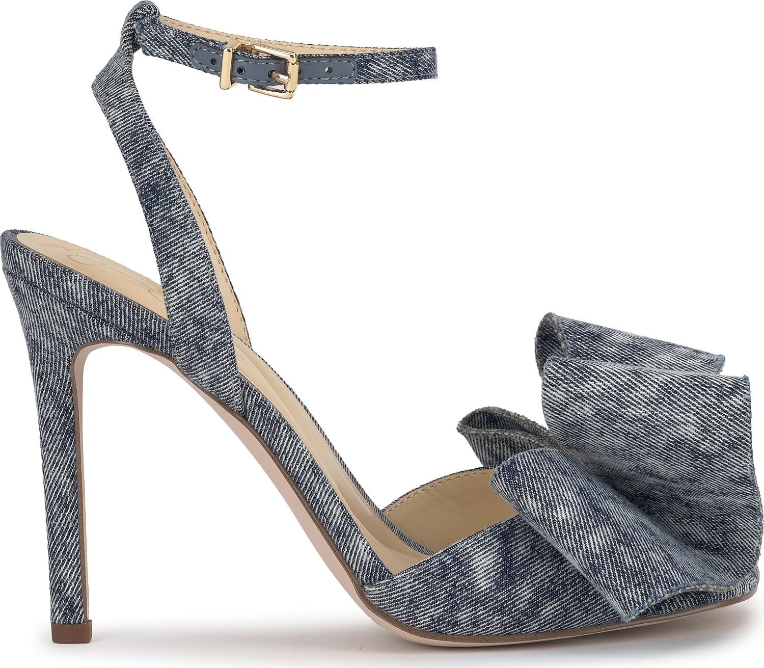 image:imageJessica Simpson Womens Olivine Bow Heeled SandalShadow Blue