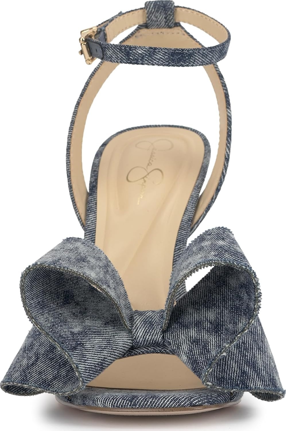 image:imageJessica Simpson Womens Olivine Bow Heeled SandalShadow Blue