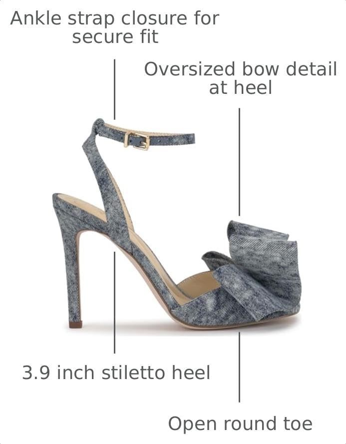 image:imageJessica Simpson Womens Olivine Bow Heeled SandalShadow Blue