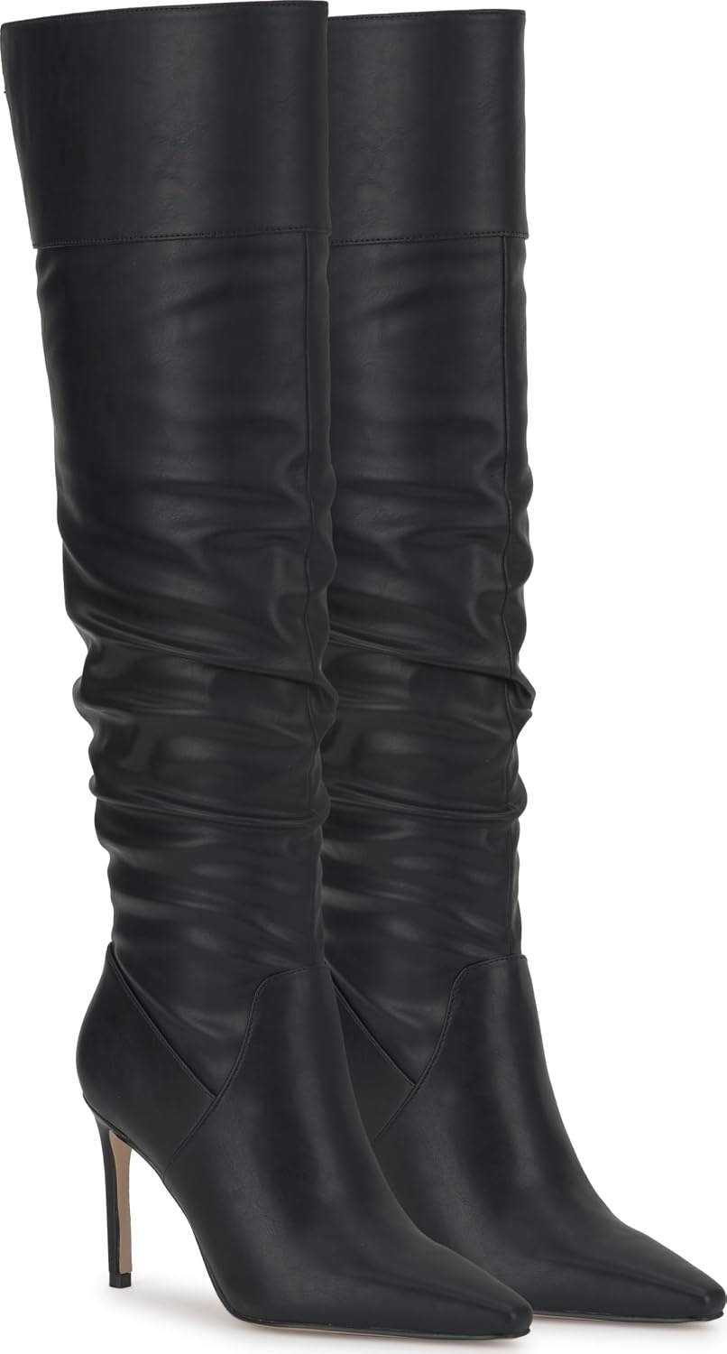image:imageJessica Simpson Womens Olyra Over The Knee Slouch BootBlack Lux Stretch