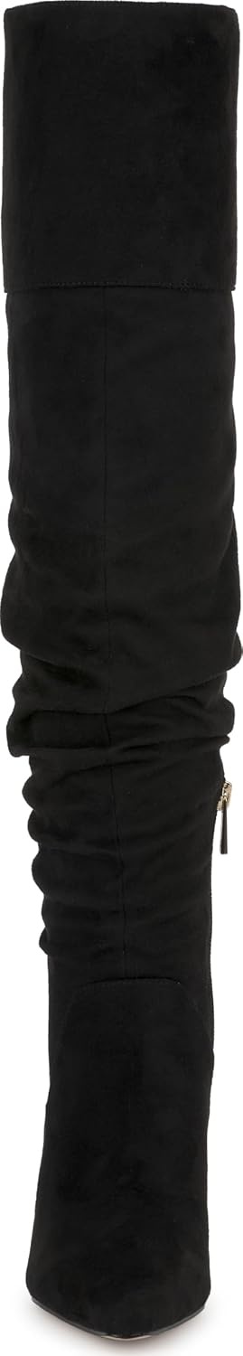 image:imageJessica Simpson Womens Olyra Over The Knee Slouch BootBlack Stretch Microsuede