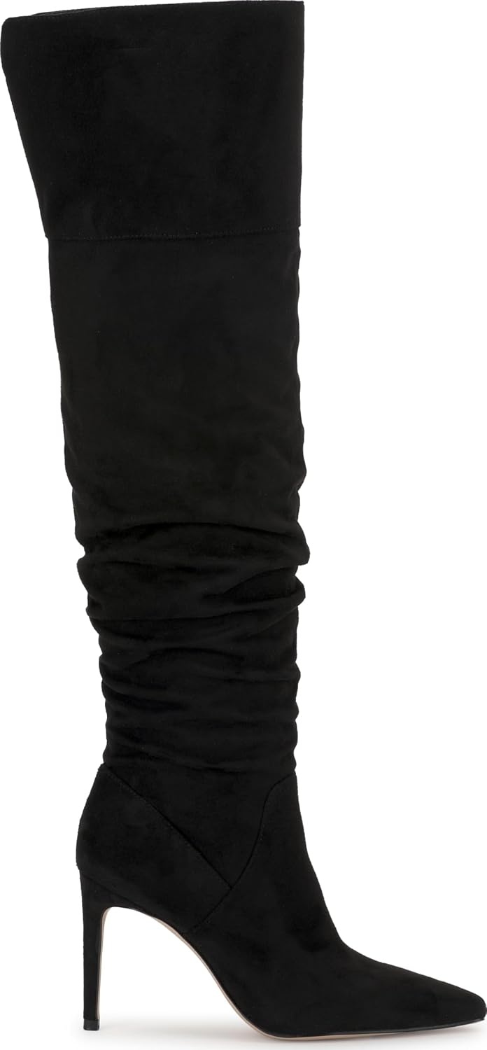 image:imageJessica Simpson Womens Olyra Over The Knee Slouch BootBlack Stretch Microsuede