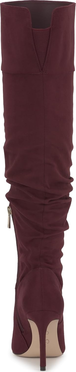 image:imageJessica Simpson Womens Olyra Over The Knee Slouch BootCherry Mahogany Stretch Microsuede