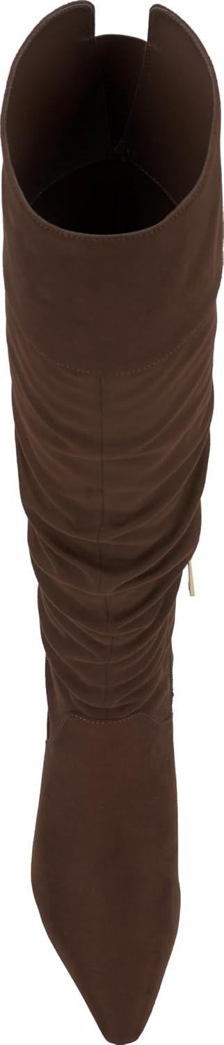 image:imageJessica Simpson Womens Olyra Over The Knee Slouch BootWalnut Stretch Microsuede