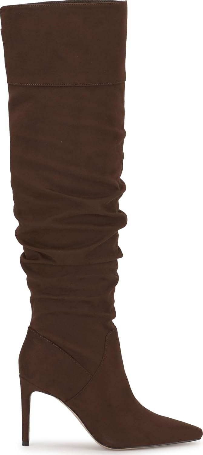 image:imageJessica Simpson Womens Olyra Over The Knee Slouch BootWalnut Stretch Microsuede