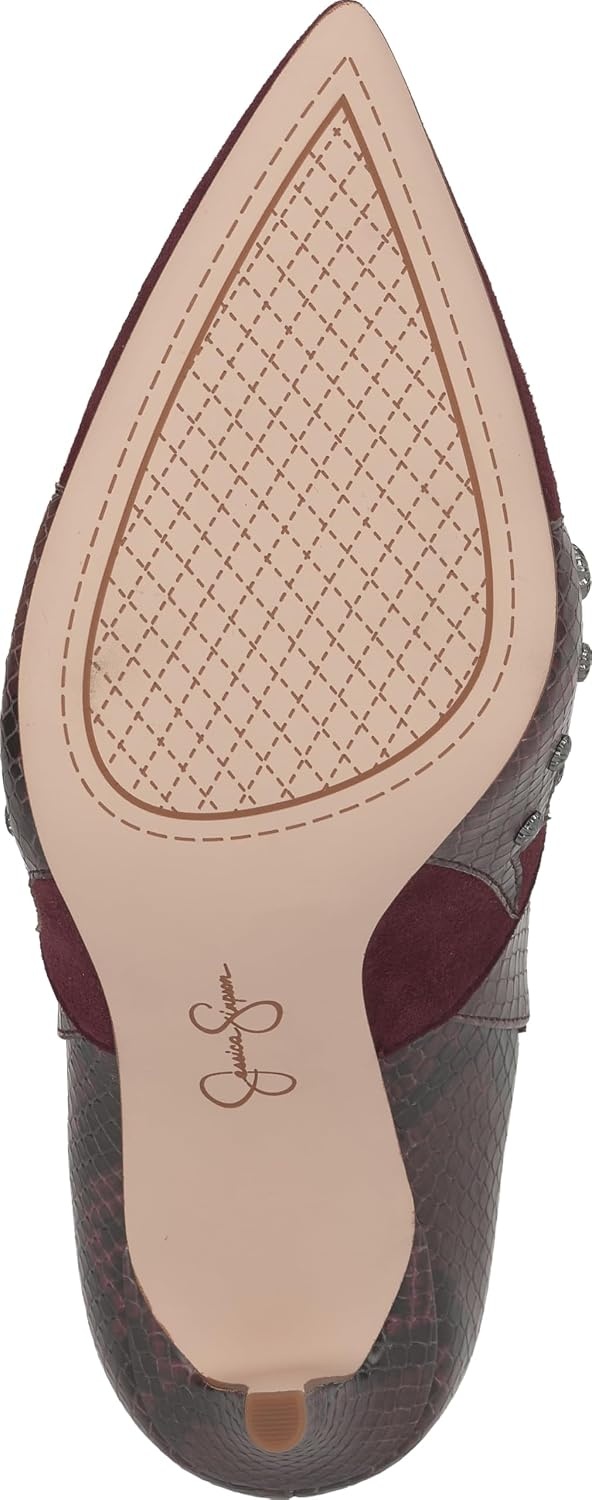 image:imageJessica Simpson Womens Palieve Pointed Toe Western BootieCherry Mahogany Suede
