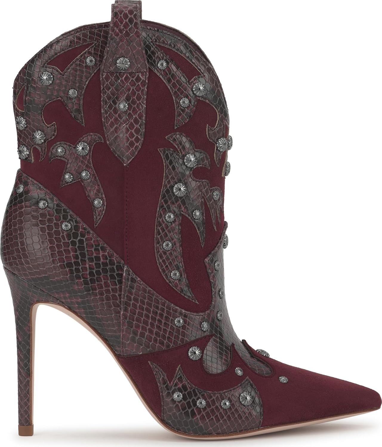 image:imageJessica Simpson Womens Palieve Pointed Toe Western BootieCherry Mahogany Suede