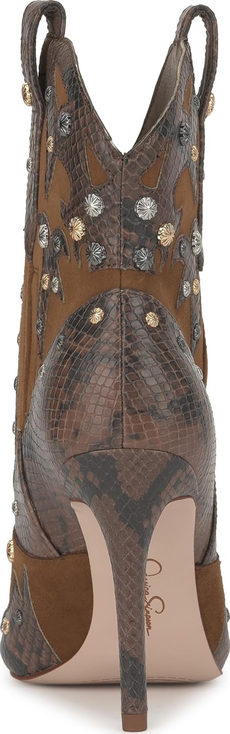 image:imageJessica Simpson Womens Palieve Pointed Toe Western BootieLight Hickory Suede