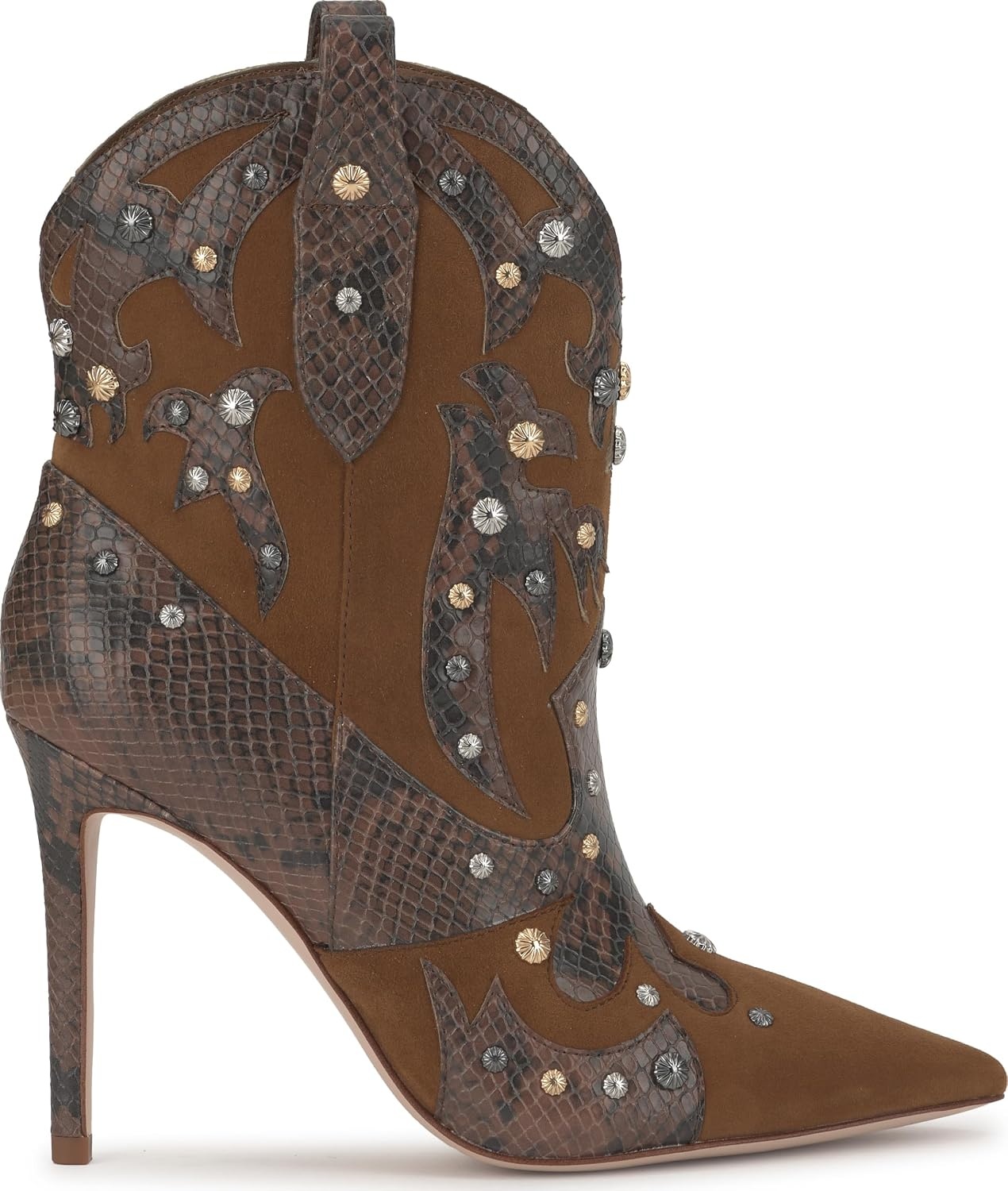 image:imageJessica Simpson Womens Palieve Pointed Toe Western BootieLight Hickory Suede