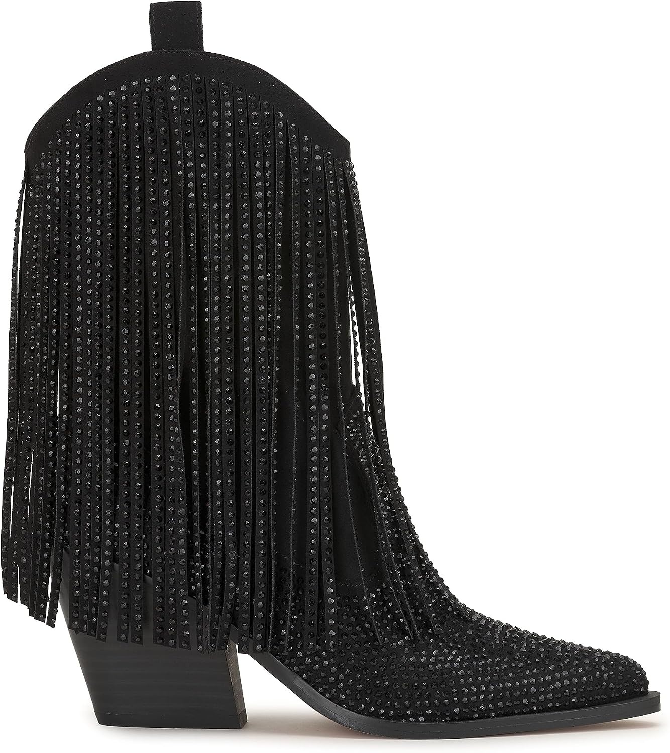 image:imageJessica Simpson Womens Paredisa Embellished Fringe Western BootieBlack