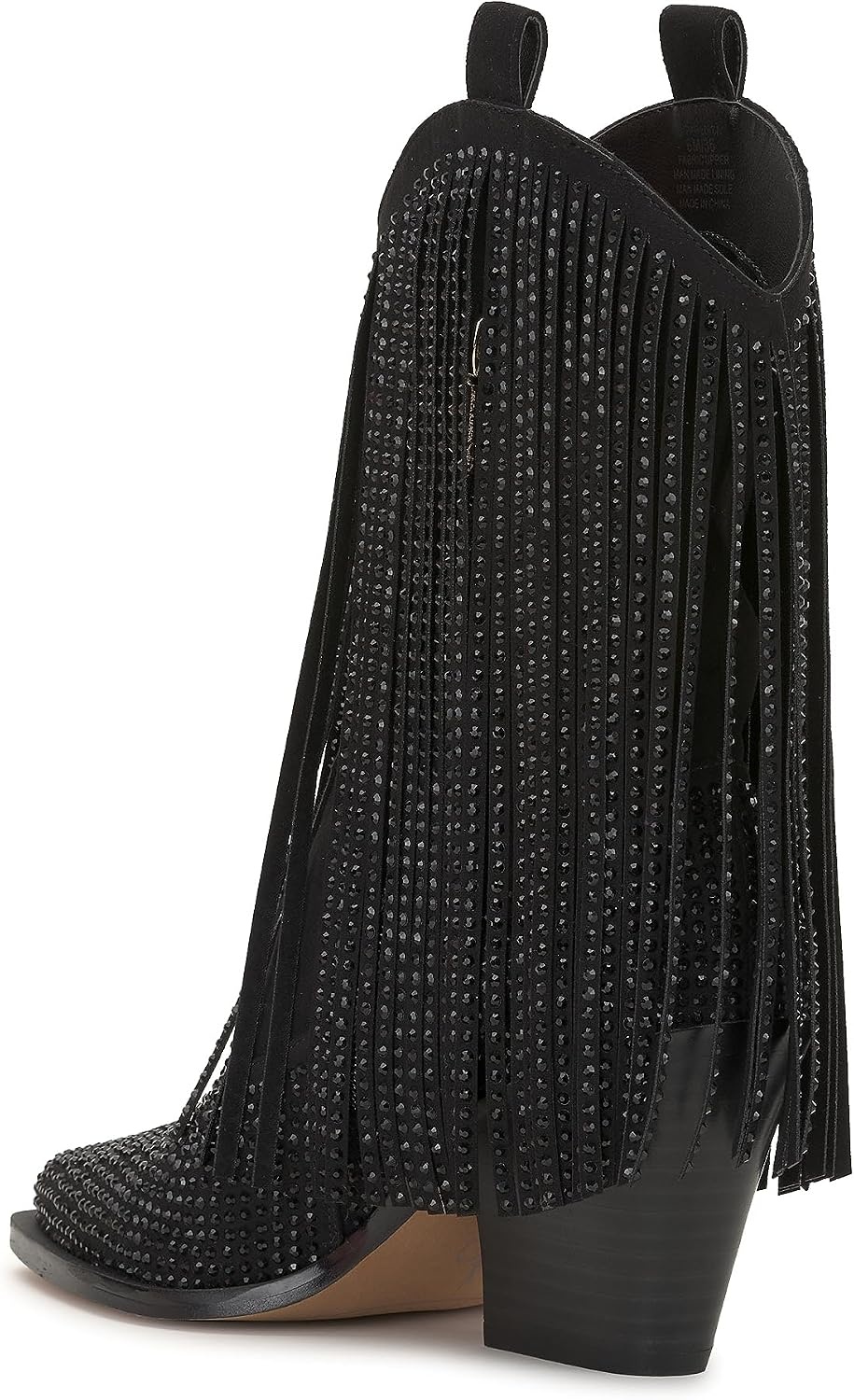 image:imageJessica Simpson Womens Paredisa Embellished Fringe Western BootieBlack