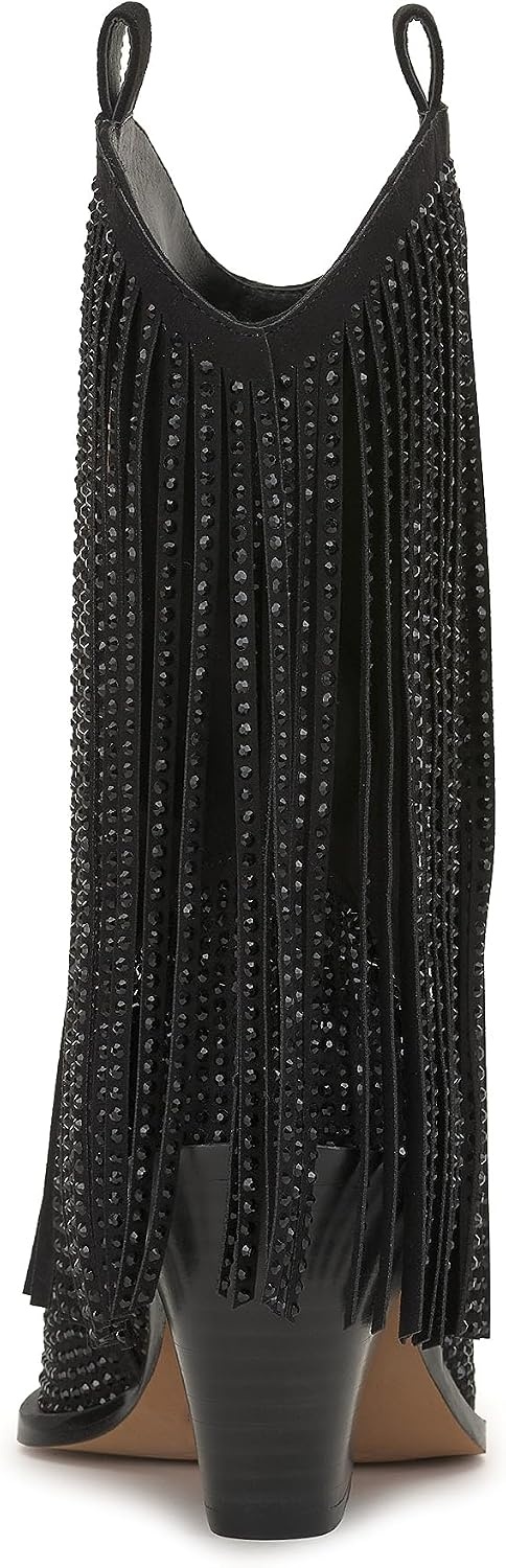 image:imageJessica Simpson Womens Paredisa Embellished Fringe Western BootieBlack