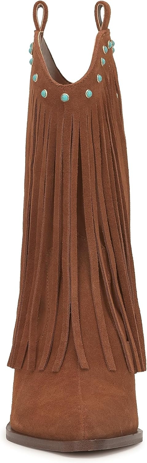 image:imageJessica Simpson Womens Paredisa Embellished Fringe Western BootieCaramel