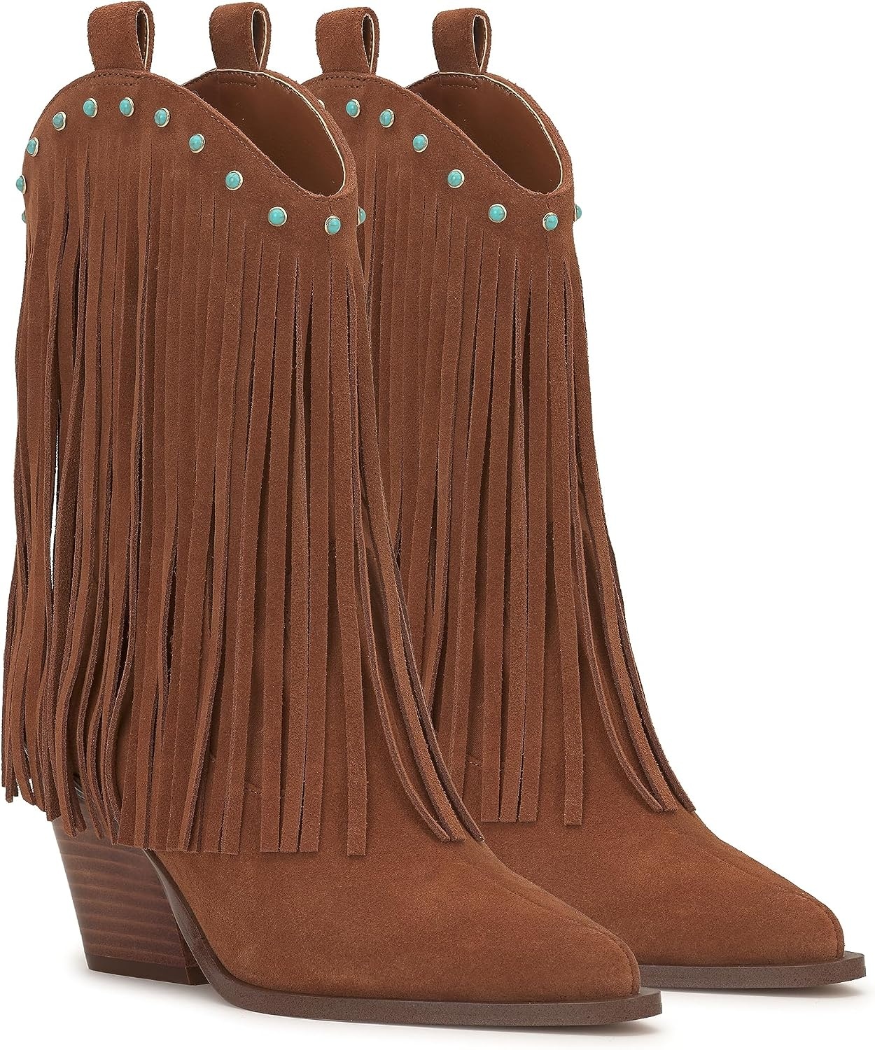 image:imageJessica Simpson Womens Paredisa Embellished Fringe Western BootieCaramel