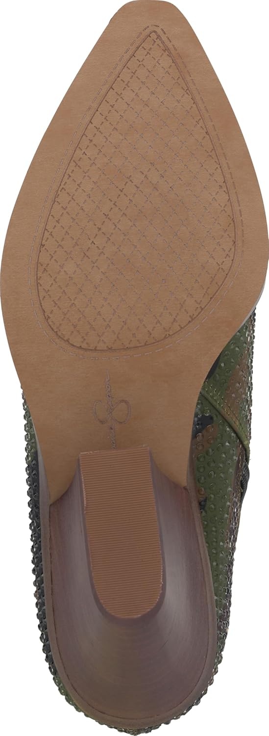 image:imageJessica Simpson Womens Paredisa Embellished Fringe Western BootieForest Camo Satin