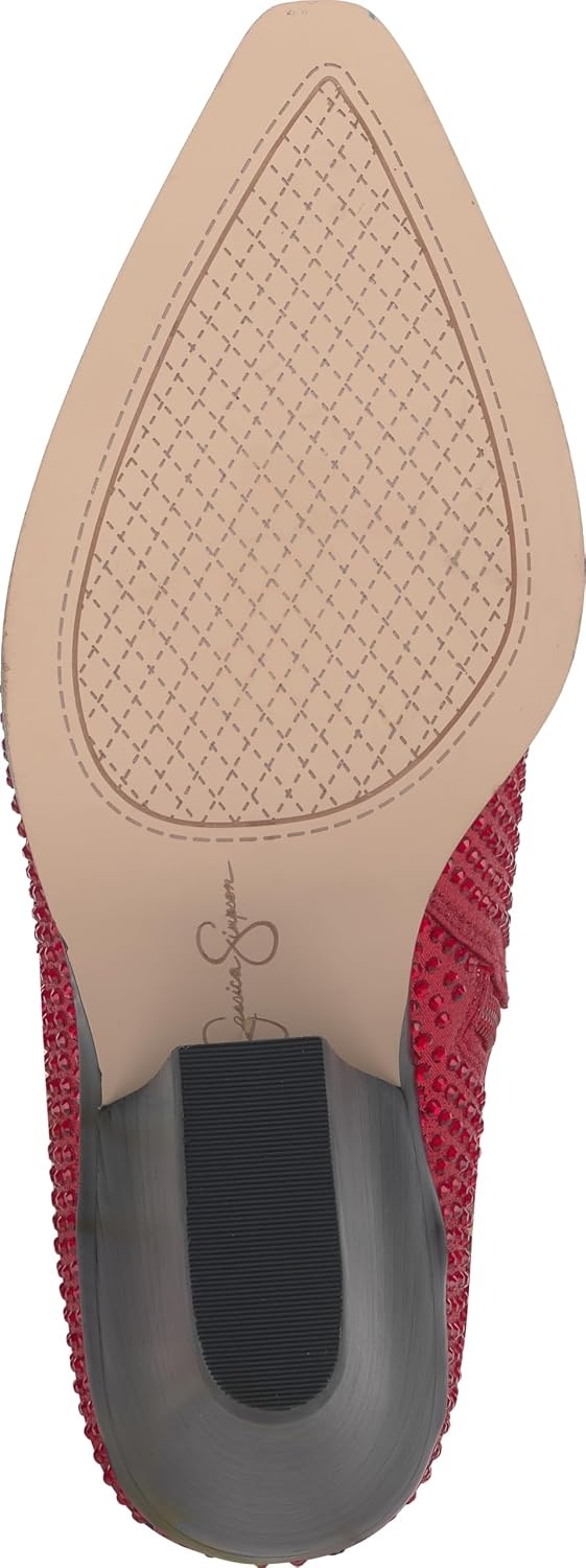 image:imageJessica Simpson Womens Paredisa Embellished Fringe Western BootieRed Muse Shimmer Sand