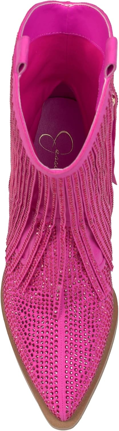 image:imageJessica Simpson Womens Paredisa Embellished Fringe Western BootieValley Pink