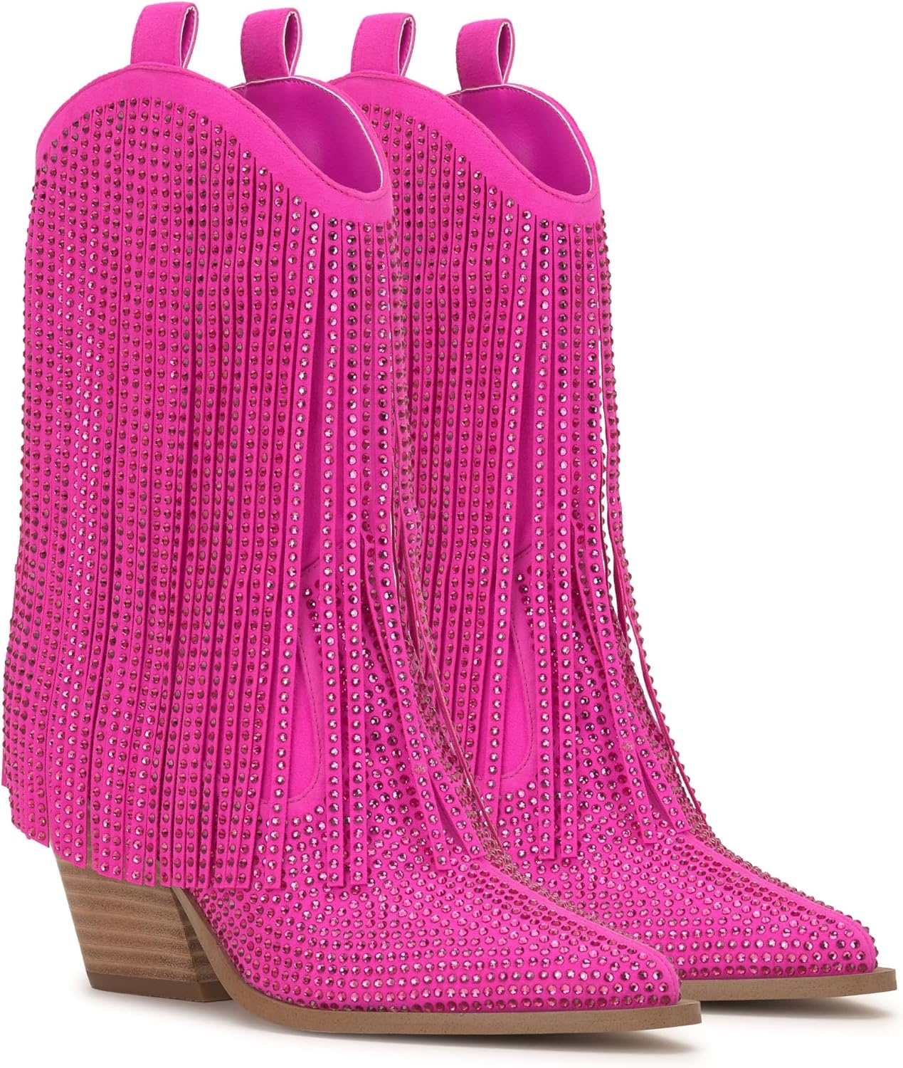 image:imageJessica Simpson Womens Paredisa Embellished Fringe Western BootieValley Pink