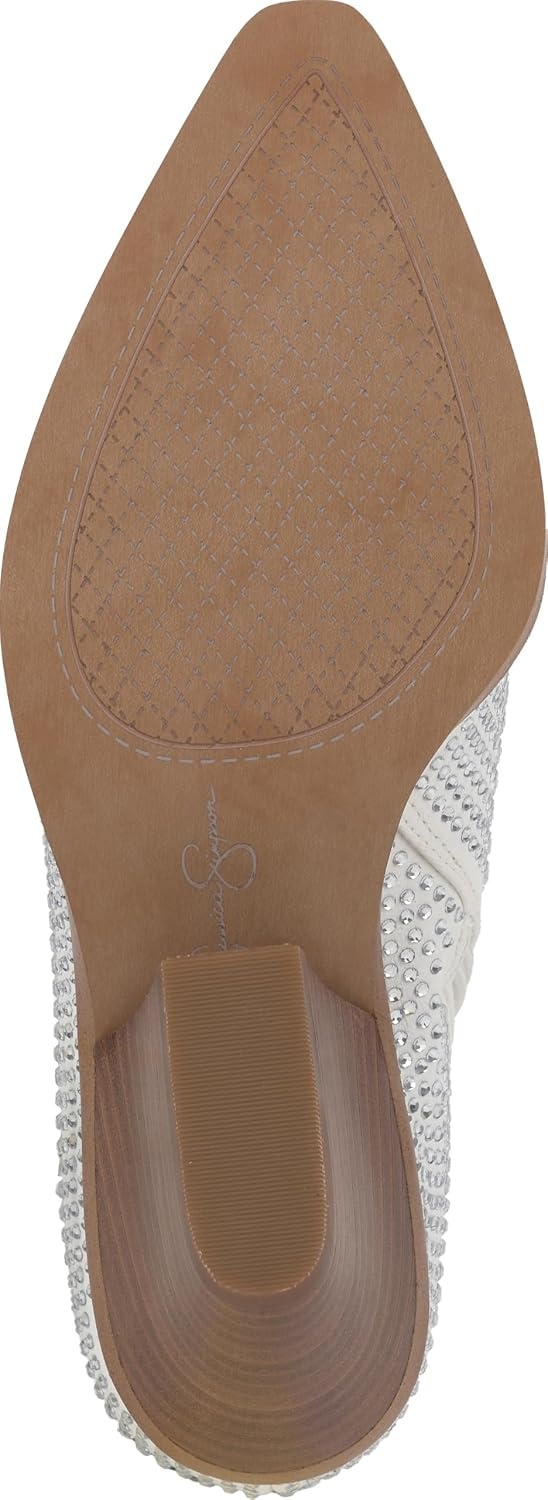image:imageJessica Simpson Womens Paredisa Embellished Fringe Western BootieWhite