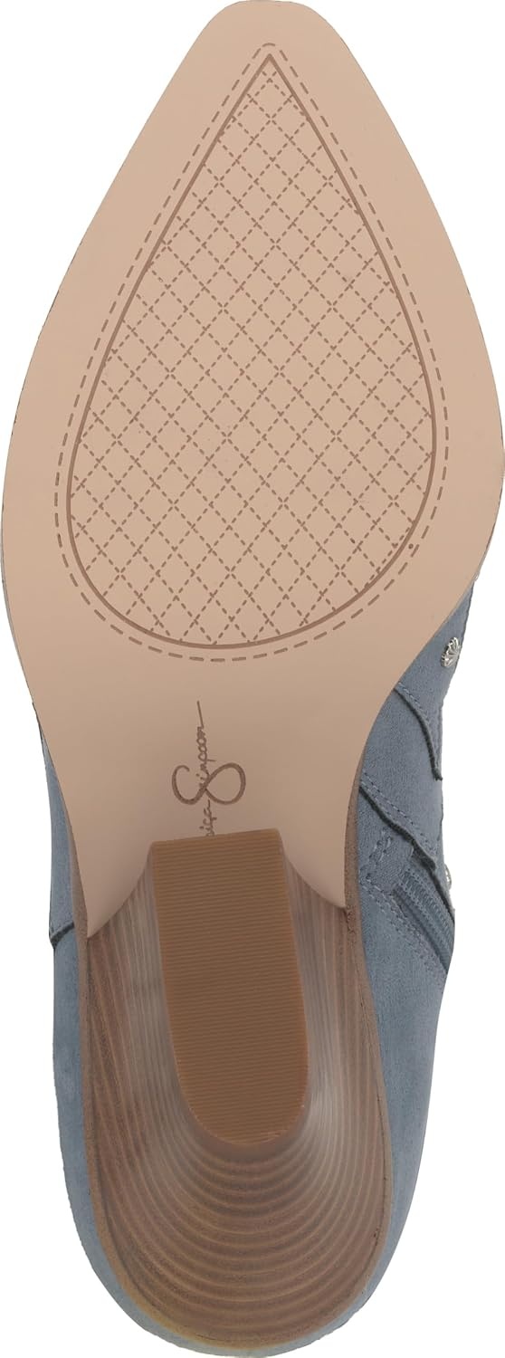 image:imageJessica Simpson Womens Piarin Western Fringe BootAsh Blue Supreme Microsuede