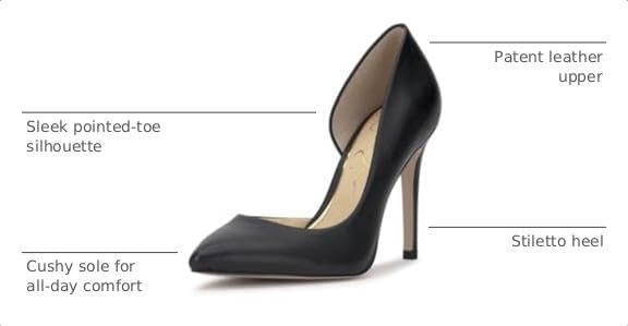 image:imageJessica Simpson Womens Prizma DOrsay PumpBlack Soft Silk Nappa