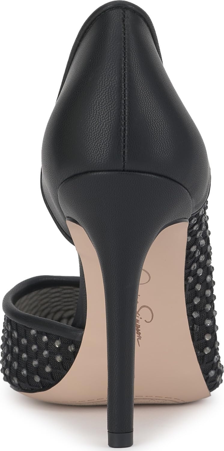 image:imageJessica Simpson Womens Prizma DOrsay PumpBlackBlack Fishnet