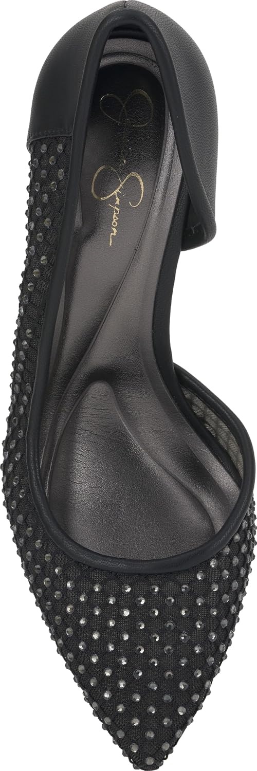 image:imageJessica Simpson Womens Prizma DOrsay PumpBlackBlack Fishnet