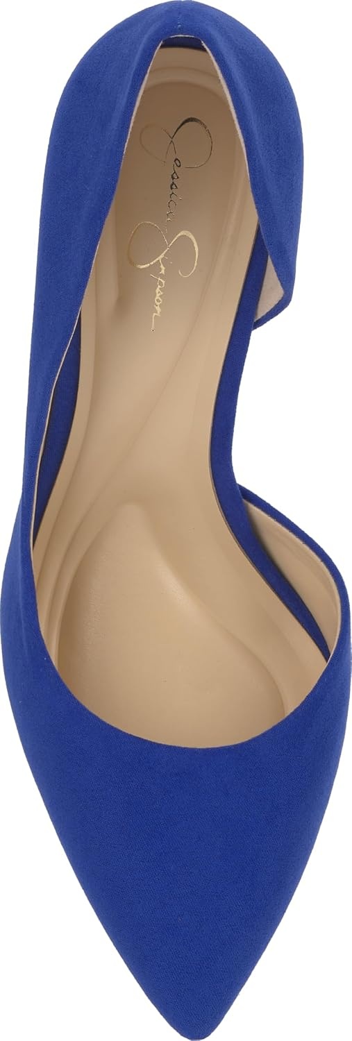 image:imageJessica Simpson Womens Prizma DOrsay PumpBlue Royale Supreme Microsuede