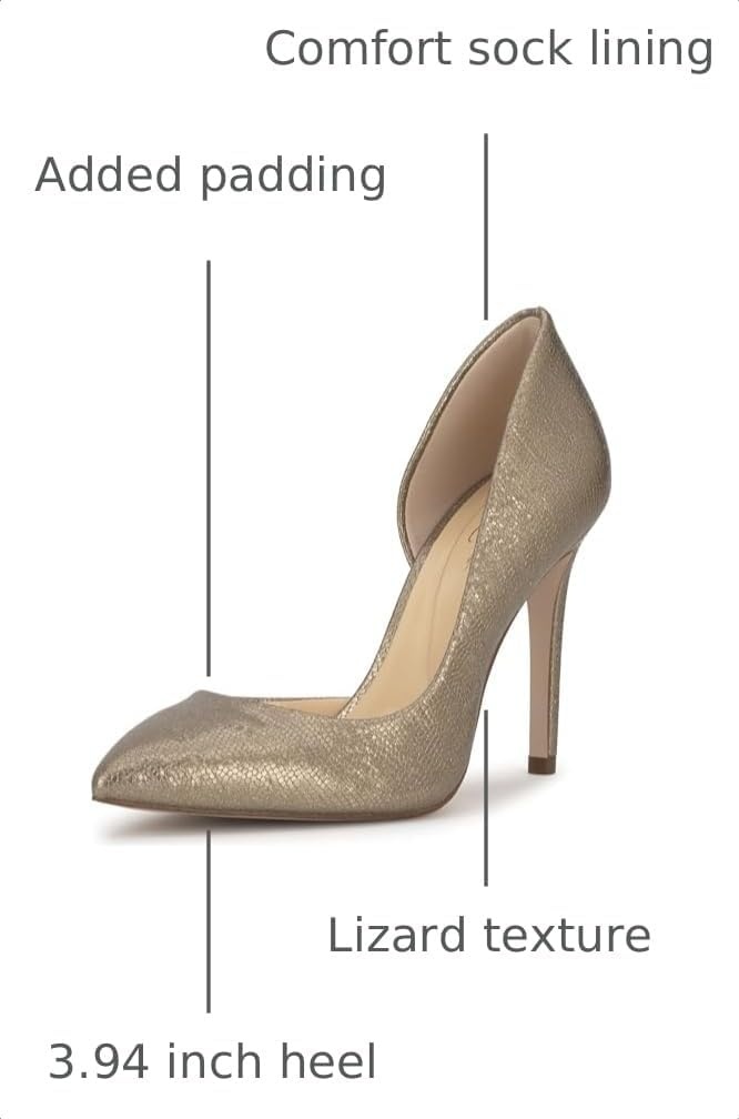 image:imageJessica Simpson Womens Prizma DOrsay PumpBronze Glistening Lizard