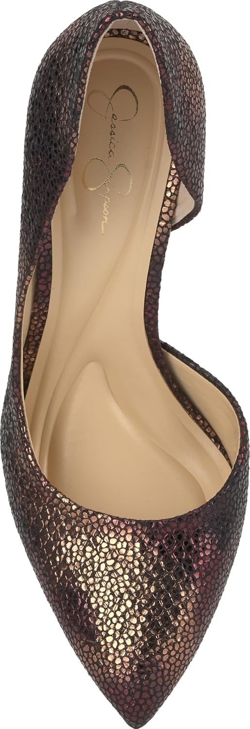 image:imageJessica Simpson Womens Prizma DOrsay PumpBronze Multi Speckled Snake Print