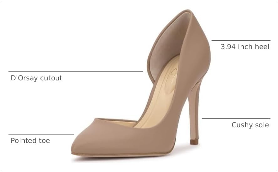 image:imageJessica Simpson Womens Prizma DOrsay PumpChai Latte Smooth