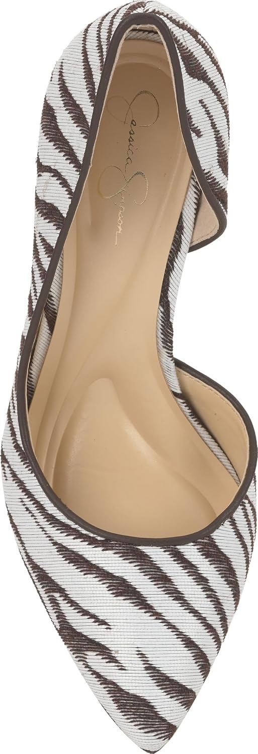 image:imageJessica Simpson Womens Prizma DOrsay PumpIvoryBrown Zebra