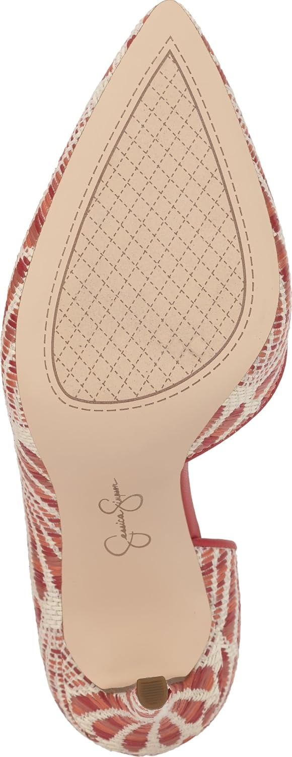 image:imageJessica Simpson Womens Prizma DOrsay PumpPoppy Combo Raffia
