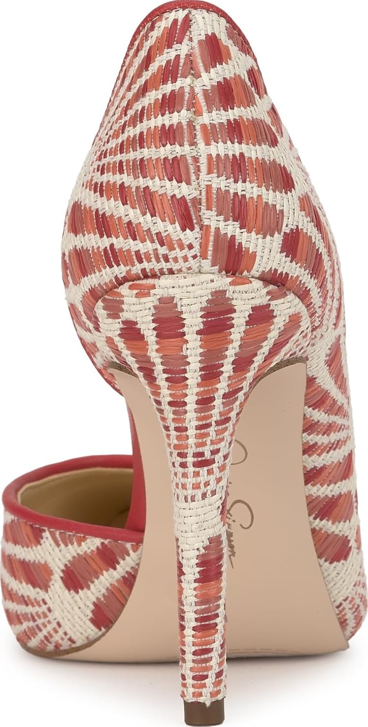 image:imageJessica Simpson Womens Prizma DOrsay PumpPoppy Combo Raffia
