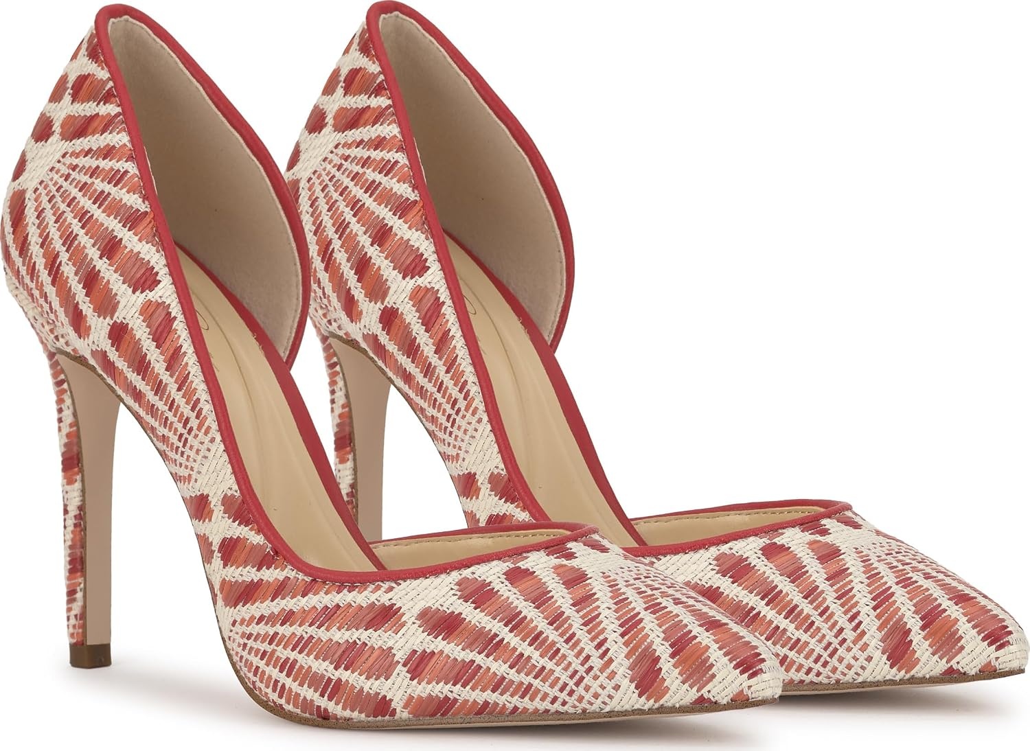 image:imageJessica Simpson Womens Prizma DOrsay PumpPoppy Combo Raffia